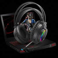 Tuner K1 Gaming-Headset – RGB-beleuchtetes USB-Computer-Headset mit Mikrofon für PC & Konsole
