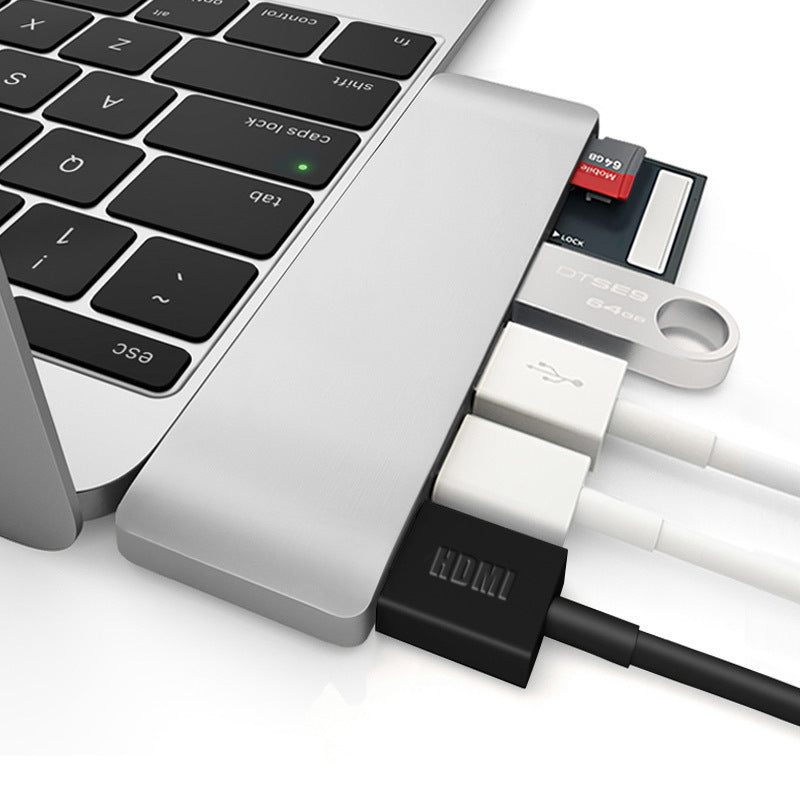 6-in-1 USB-C HDMI Hub – PD, USB 3.0 & Kartenleser für Laptop & MacBook
