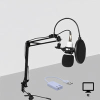 BM-800 Kondensatormikrofon-Set – Professionelles Studio-Mikrofon mit Soundkarte & Stativ für PC, Karaoke & Sprachaufnahmen
