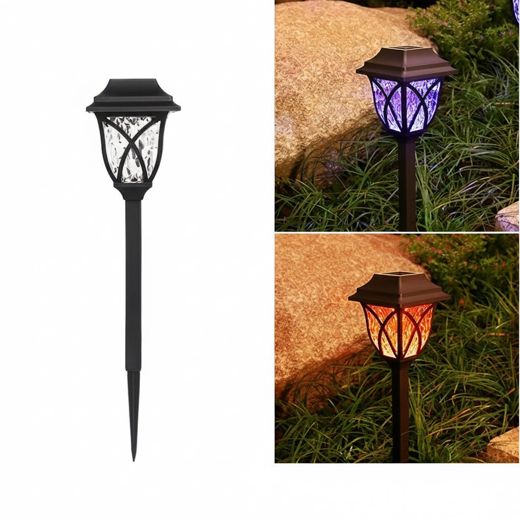 Solar Gartenleuchte – Wasserdichte LED-Lawn-Light mit Erdspieß, Blumenform, Outdoor Deko für Garten, Hof & Rasen