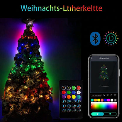 USB-Bluetooth RGB-Lichterkette – App- & Fernbedienung, Musiksteuerung, Wasserdicht