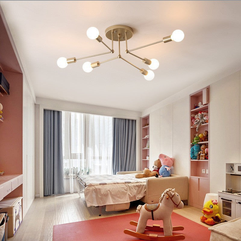 Nordische Deckenleuchte – Moderne Mehrkopf-Hängeleuchte aus Eisen für Wohnzimmer & Schlafzimmer