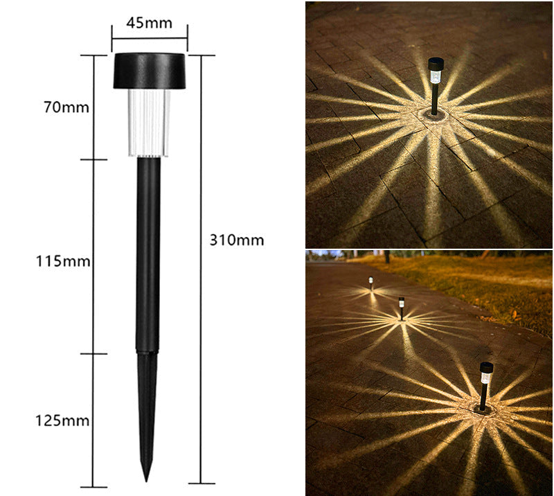 Solar-LED Gartenspießleuchte – Wasserdichtes Kunststoff-Röhrenlicht für Hof, Garten & Rasen