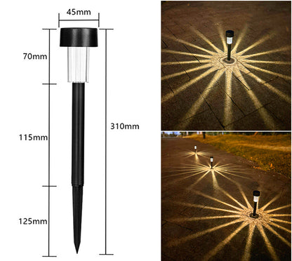 Solar-LED Gartenspießleuchte – Wasserdichtes Kunststoff-Röhrenlicht für Hof, Garten & Rasen
