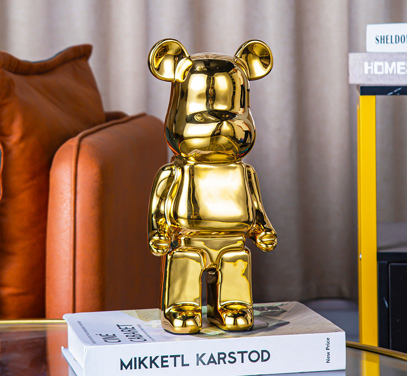 Luxuriöser Keramik-Bär – Stilvolle Deko & Spardose für Zuhause