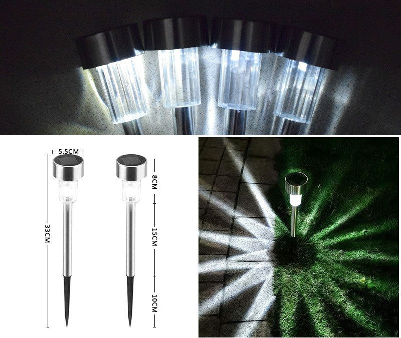 Solar-LED Gartenspießleuchte – Wasserdichtes Kunststoff-Röhrenlicht für Hof, Garten & Rasen