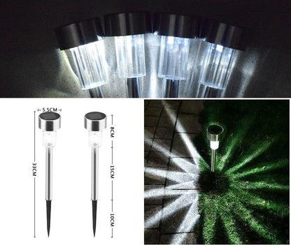 Solar-LED Gartenspießleuchte – Wasserdichtes Kunststoff-Röhrenlicht für Hof, Garten & Rasen